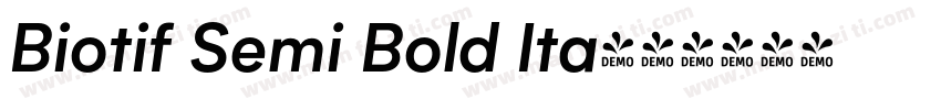 Biotif Semi Bold Ita字体转换